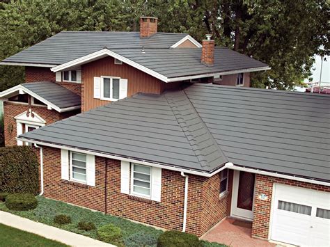 metal roof on small house|metal roofing that looks like shingles.